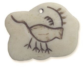 Cave Drawing Bird Charm - Package of 2