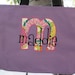Personalized Beach Tote Bag with Large Applique Initial and Embroidered Name Many Color Options Available