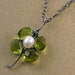 Lucky Lass Necklace - Faceted Quartz Briolettes, Peridot, Sterling