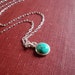 Tiny Turquoise Necklace in Sterling Silver