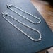 Long Looped Chain Hoop Earrings in Sterling Silver - Simple Everyday Jewelry