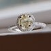Custom order: Champagne yellow unheated sapphire halo diamond ring ROSE GOLD-final payment reserved