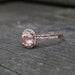 SPECIAL - 1.9ct round Peach Champagne sapphire diamond ring 14k rose gold