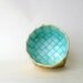 Basket aqua medium tall plaited turquoise unique