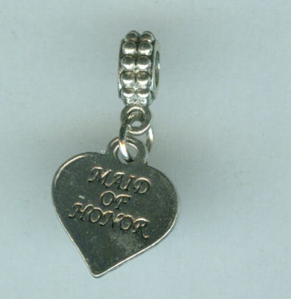 Silver MAID OF HONOR Bead Charm for All Name Brand Add a Bead