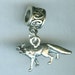 Sterling Silver FOX Bead Charm for Pandora, Troll, Add a Bead Charm Bracelet - 3D