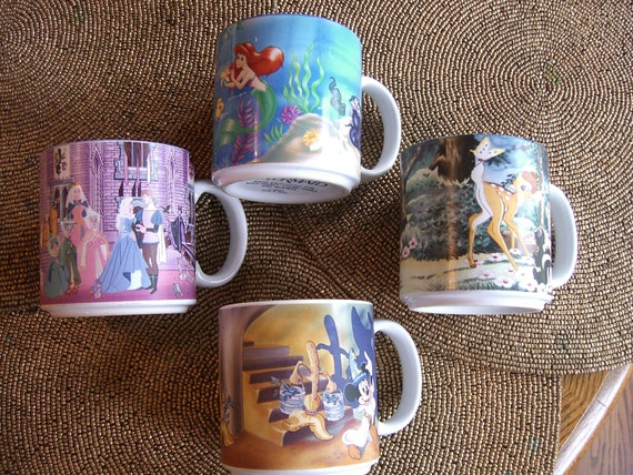 Set of two Vintage Disney mugs collectibles. Made in Japan