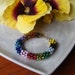 Striped Bead Crochet Anklet or Bracelet