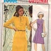 1970s Vintage Sewing Pattern Vogue 1019 Paris Original Pierre Balmain Dress Size 12 Bust 34 70s