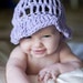 Crochet Baby Hat, Baby Girl Hat, Sun Hat, Spring Hat, Newborn Hat, PurpleCrochet Baby Girl Hat Newborn Sunhat Infant Summer Hat Purple