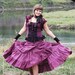 SALE.. HEMP SKIRT - Purple long - faery hippie boho woodland cottage chic gothic steampunk country