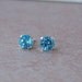 6mm Swiss Blue Topaz Sterling Silver Stud Earrings, Cavalier Creations