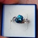 Genuine London Blue Topaz Sterling Silver Filigree Ring, Cavalier Creations