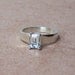 Genuine White Aquamarine Sterling Silver Ring, Cavalier Creations