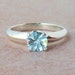 Genuine Aquamarine Sterling Silver Ring, Cavalier Creations