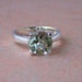 RESERVED 8mm Prasiolite Sterling Silver Ring, Cavalier Creations
