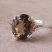 2.3ct Champagne Smoky Quartz Sterling Silver Ring, Cavalier Creations