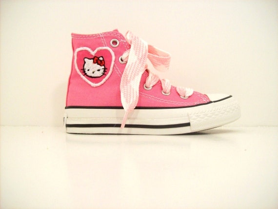 Custom Chuck Taylor Hello Kitty High Top by misskaystitches