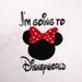 Personalized Custom I'm Going to Disneyworld Mouse Ears with Bow T Shirt