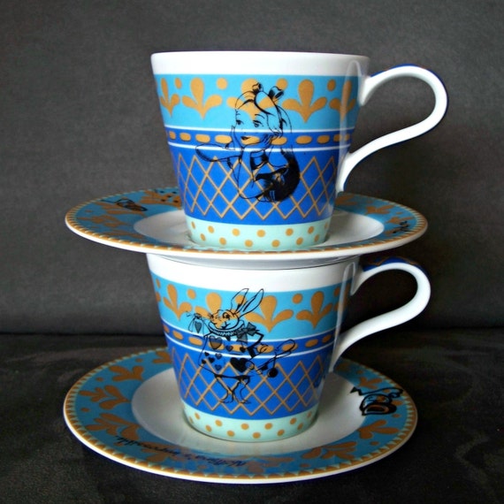 alice in wonderland cup and saucer set