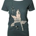 Women's Organic Shark and Diver Tee--Glows in the Dark