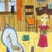 Each autumn Myrtle Burstein felt the urge to run away from home. She packed her suitcase over and over but never went any where. Limited edition print of an original watercolor painting