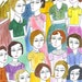 original illustration - The Women. Original watercolor painting by Vivienne Strauss.