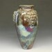 Large Iridescent Grape Raku Vase