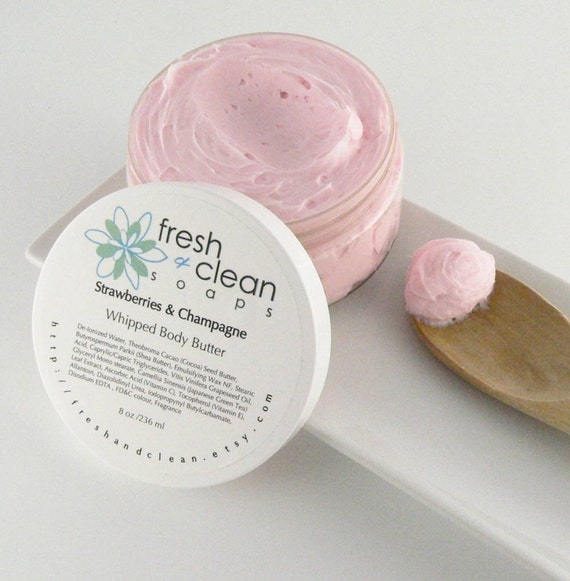 butter for whipped skin cocoa by Body Butter freshandclean Strawberries Champagne Whipped and