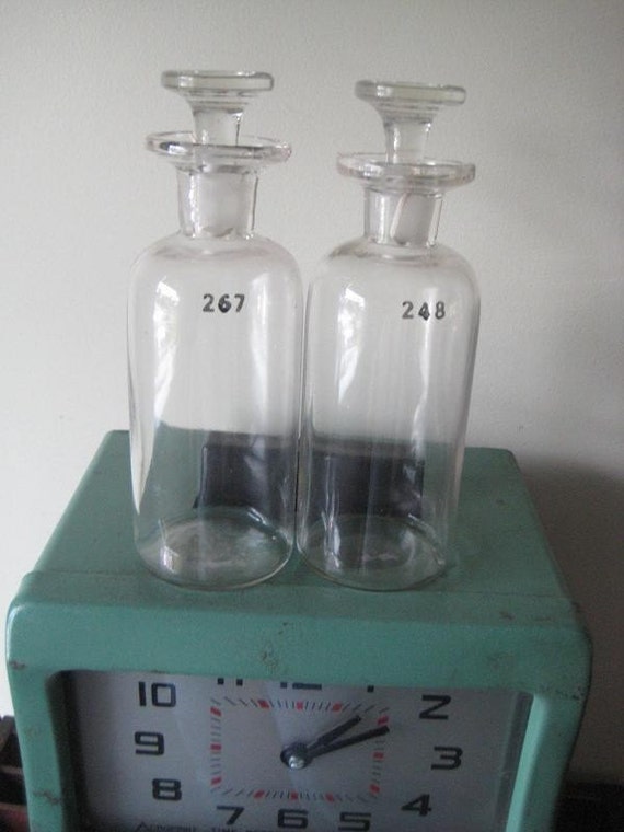 Vintage Industrial/Chemistry lab Glass Decanter with