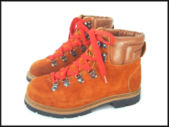 vintage 70's WAFFLE STOMPERS lace up hiking by RockyMountainRetro