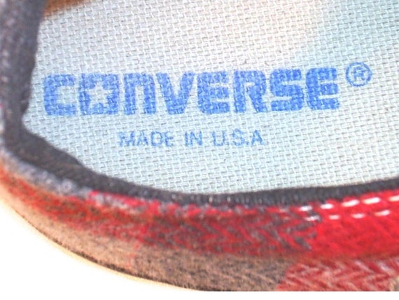 ALL STARS vintage 80's Converse PLAID shoes women's