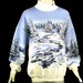 80's vintage oversized SLEIGH RIDE winter woodland novelty sweatshirt XL
