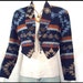 80's vintage southwest BOLERO cropped blazer jacket S