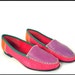 80's vintage COLOR BLOCK leather skimmers shoes 6.5