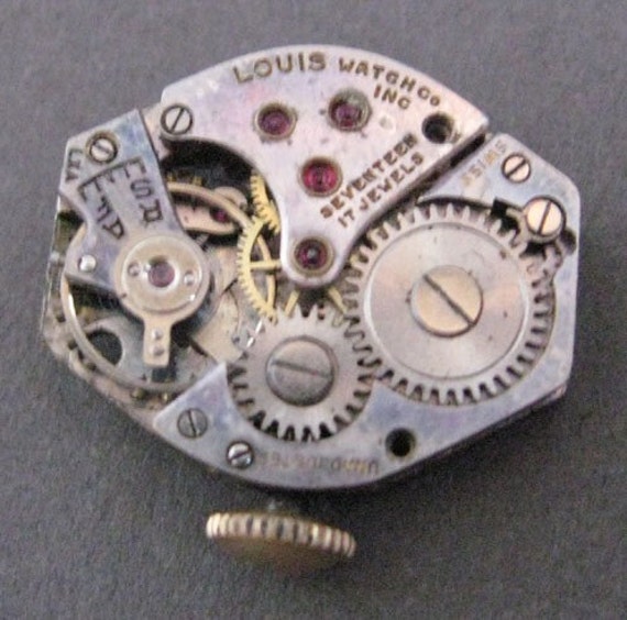 Louis Watch co Inc Watch Movement Vintage 1930s or 1940s