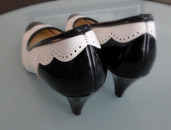 black and white wingtips for women