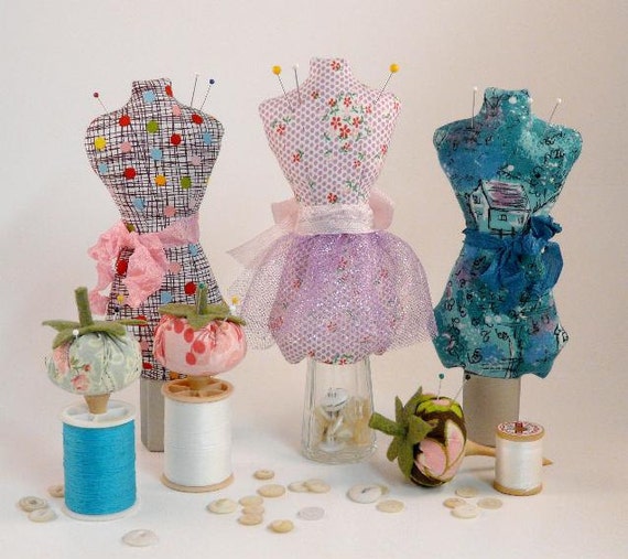 Mini Mannequin & Tomato pincushion PDF Pattern - Pin Keep email eco-friendly pinkeep cushion