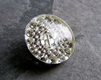Vintage Beads-Vintage Rare US Zone German Bubble Glass Button-Occupied-1