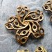 Sale-See Store Announcement-Vintage Brass Beads-Vintage Solid Brass Beadable Flower Bead Stamping-4