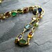 Reserved Listing for Shauna-Vintage Chain-Rare Vintage Brass & Multi Colored Glass Channel Chain-6 Feet