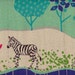 ECHINO by Etsuko Furuya - Border print Grassy Plain (EF505 B Green) - 40 inches, last one