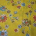 Semi Sheer Yellow Floral Fabric, 1.33 yards