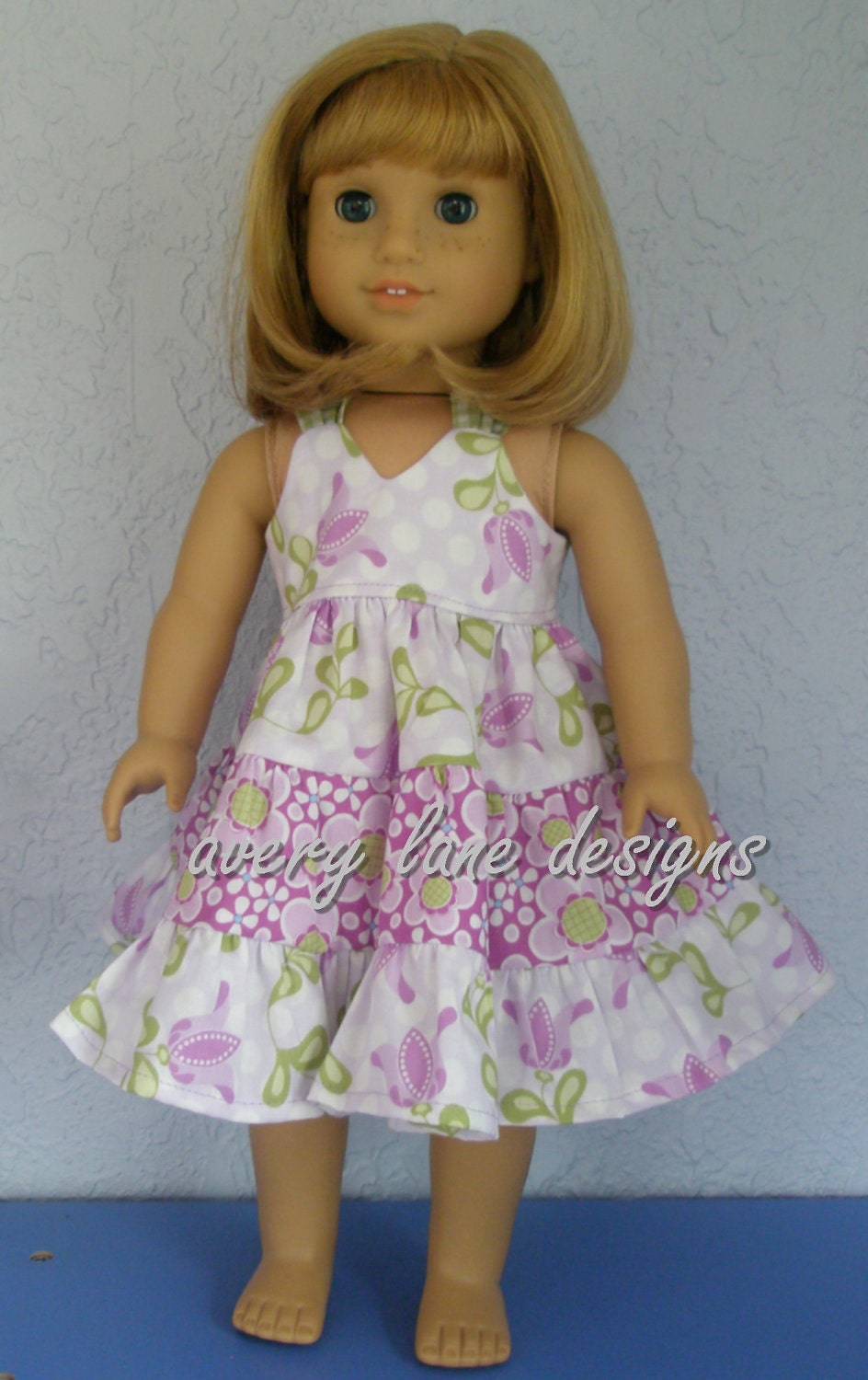 Sleeveless Tiered Skirt Pattern American Girl: Dress Patterns
