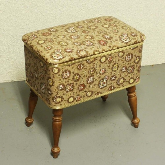 Vintage sewing seat sewing stool sewing storage