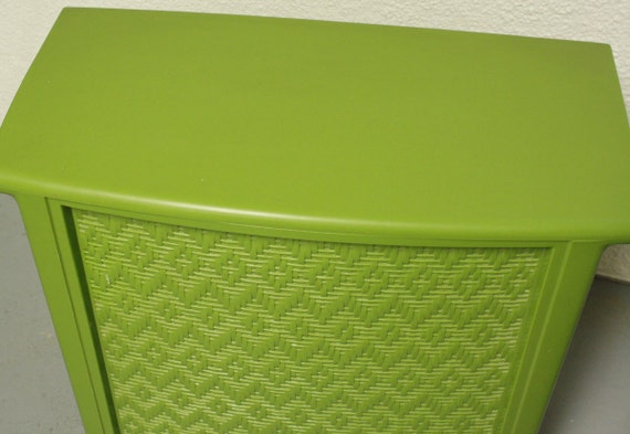 Vintage clothes hamper laundry hamper Fesco green