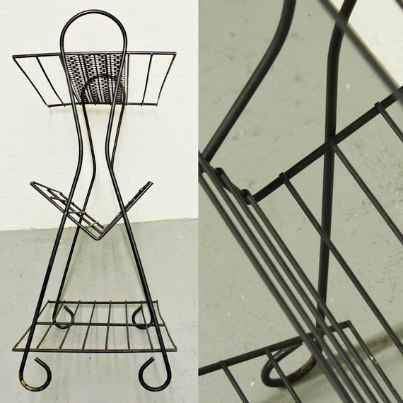 Vintage stand telephone stand magazine stand magazine