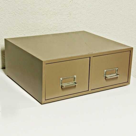Vintage file drawer file box file card catalog