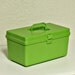 Vintage sewing box - sewing notions - storage - craft - garden - tackle - plastic - green - Wilson Wil-hold