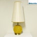 Vintage table lamp - spaghetti spun base - amber - orange - with shade - base light - 3 way switch - RESERVED